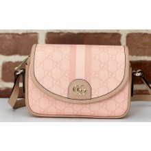 Gucci Ophidia GG mini shoulder bag 772239 Dusty pink GG Supreme canvas 2024