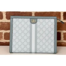 Gucci Ophidia GG Pouch bag 625549 Dusty blue GG Supreme canvas 2024