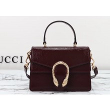 Gucci Dionysus small top handle bag 799599 patent leather Burgundy 2024