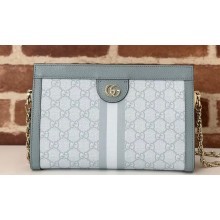 Gucci Ophidia jumbo GG small shoulder bag 503877 Dusty blue GG Supreme canvas 2024