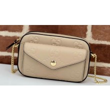 Gucci GG super mini shoulder bag leather 781554 Beige 2024