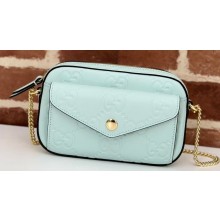 Gucci GG super mini shoulder bag leather 781554 Light Green 2024