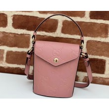 Gucci GG super mini shoulder bag leather 772795 Rose beige 2024