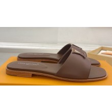 Louis Vuitton LV Capri Flat Mules Calf leather Coffee 2024