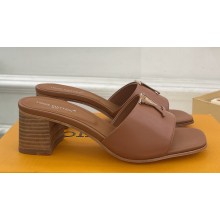 Louis Vuitton Heel 5cm LV Capri Mules Calf leather Brown 2024