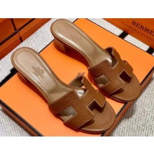 Hermes Heel 5cm Oasis Sandals in Togo Leather (original quality) 59