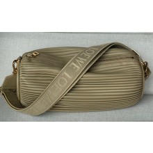 Loewe Large Bracelet Pouch Bag in pleated nappa Clay Green