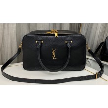Saint Laurent Lyia Duffle Bag in quilted lambskin 766785 Black 2024