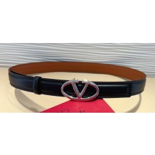 Valentino The Bold Edition Vlogo Shiny Calfskin Belt 30 mm 02