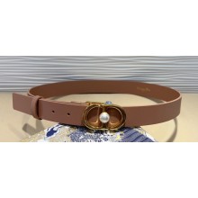 Dior Width 3cm 30 Montaigne Jolie Belt in Smooth Calfskin Nude Pink