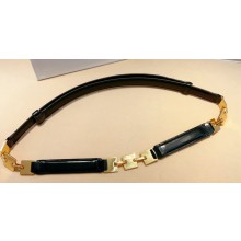 Celine Square Adjustable Belt In Taurillon Leather Black