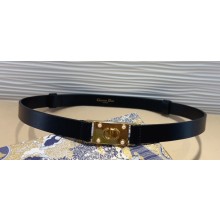 Dior D-Treasure Belt in Smooth Calfskin Black and White Resin Pearls