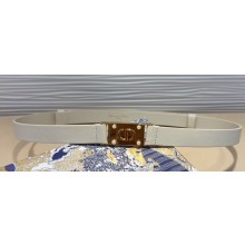 Dior D-Treasure Belt in Smooth Calfskin White and White Resin Pearls