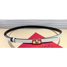 Valentino Vlogo Signature Reversible Belt In Metallic And Shiny Calfskin 10 mm 09