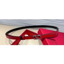 Valentino Vlogo Signature Reversible Belt In Metallic And Shiny Calfskin 10 mm 16