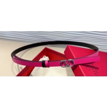 Valentino Vlogo Signature Reversible Belt In Metallic And Shiny Calfskin 10 mm 18