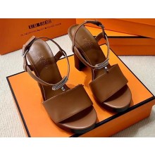 Hermes Elancée Sandals in calfskin Brown (original quality)
