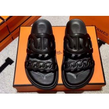 Hermes Extra sandals in Nappa leather Black (original quality)