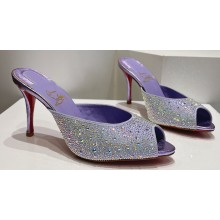 Christian Louboutin Heel 8.5cm/10cm Me Dolly Mules in Crystal Lilac 2024
