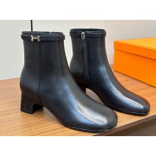 Hermes Heel 4.5cm Imperial 50 ankle boots in calfskin Black 2024