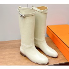 Hermes Jumping boots in calfskin White 2024