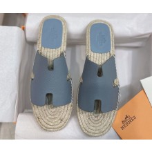 Hermes Antigua espadrilles in Epsom Calfskin Baby Blue 2024