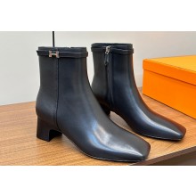 Hermes Heel 4.5cm Hommage ankle boots in calfskin Black 2024