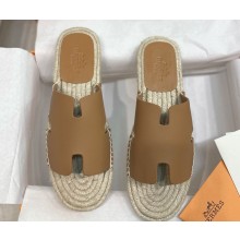 Hermes Antigua espadrilles in Calfskin Brown 02 2024