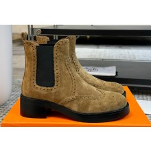 Hermes Heel 4.5cm Findlay ankle boots in Suede Goatskin Brown 2024