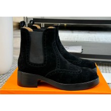 Hermes Heel 4.5cm Findlay ankle boots in Suede Goatskin Black 2024