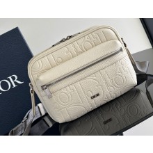 Dior Rider 2.0 Zipped Messenger Bag in Beige Dior Gravity Leather and Beige Grained Calfskin 2024
