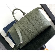 Dior Weekender 40 Bag in Khaki Dior Gravity Leather and Khaki Grained Calfskin 2024