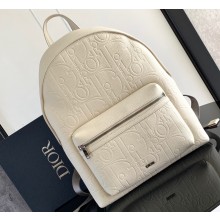 Dior Rider 2.0 Zipped Backpack Bag in Beige Dior Gravity Leather and Beige Grained Calfskin 2024