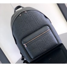 Dior Rider 2.0 Zipped Backpack Bag in Black Dior Gravity Leather and Black Grained Calfskin 2024
