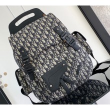 Dior Maxi Gallop Backpack Bag in Beige and Black Dior Oblique Jacquard 2024