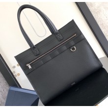 Dior Safari Tote Bag in Black Grained Calfskin 2024