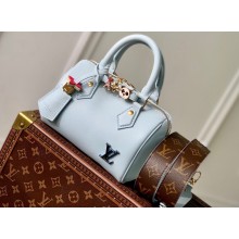 Louis Vuitton Speedy 18 Bandoulière Bag M24606 Leather Sky Blue 2024