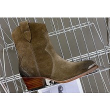 Celine Heel 4.5cm Chelsea Boot In Suede Khaki 2024