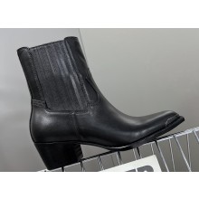 Celine Heel 4.5cm Cruiser Boots Chelsea Boot In Calfskin Black 2024