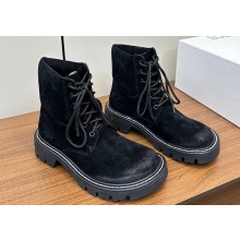 Loewe Sierra combat boots in suede Black 2024