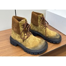 Loewe Sierra combat boots in suede Khaki 2024