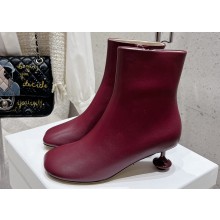 Loewe Heel 5.5cm Toy ankle bootie in nappa lambskin Burgundy 2024