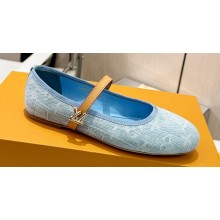 Louis Vuitton Romy Flat Ballerinas LV By The Pool 1ACZA6 Light Blue 2024