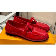 Louis Vuitton Soho Flat Mary Janes Naplak Cerise Red 1ACYWU 2024