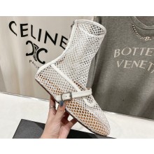 Alaia Fishnet High Ballet Flats White 2024