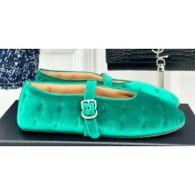 Alaia velvet ballerina flats Green 2024