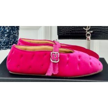 Alaia velvet ballerina flats Fuchsia 2024