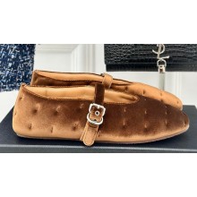 Alaia velvet ballerina flats Brown 2024
