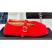 Alaia velvet ballerina flats Red 2024