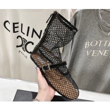 Alaia Fishnet High Ballet Flats Black 2024